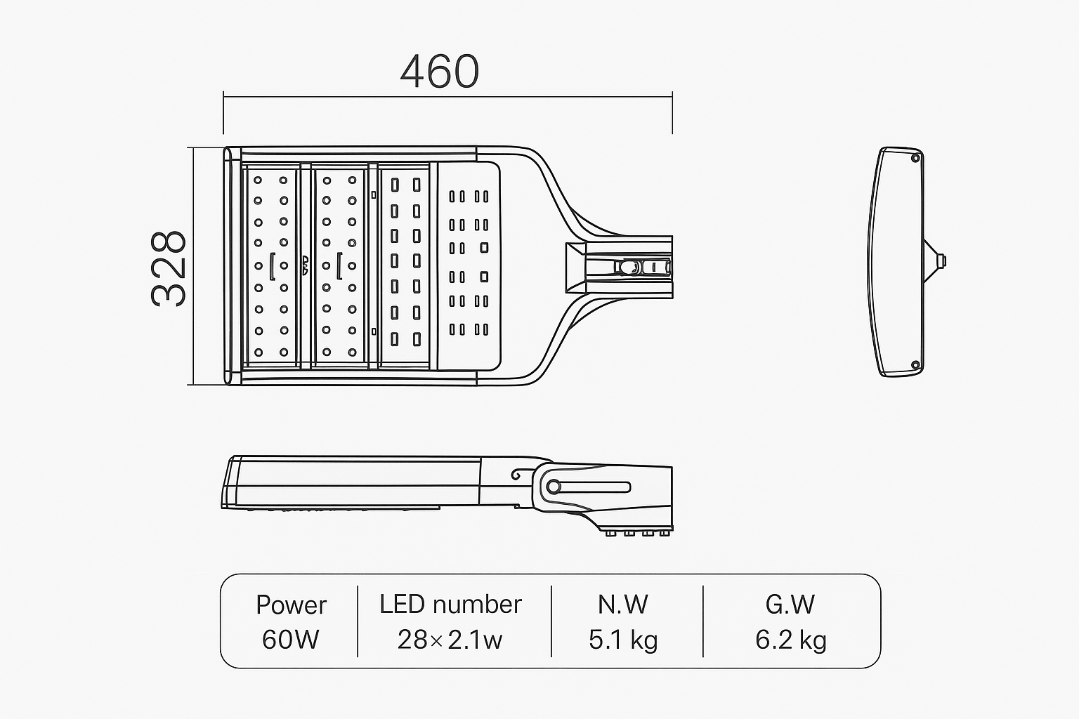 60W side view
